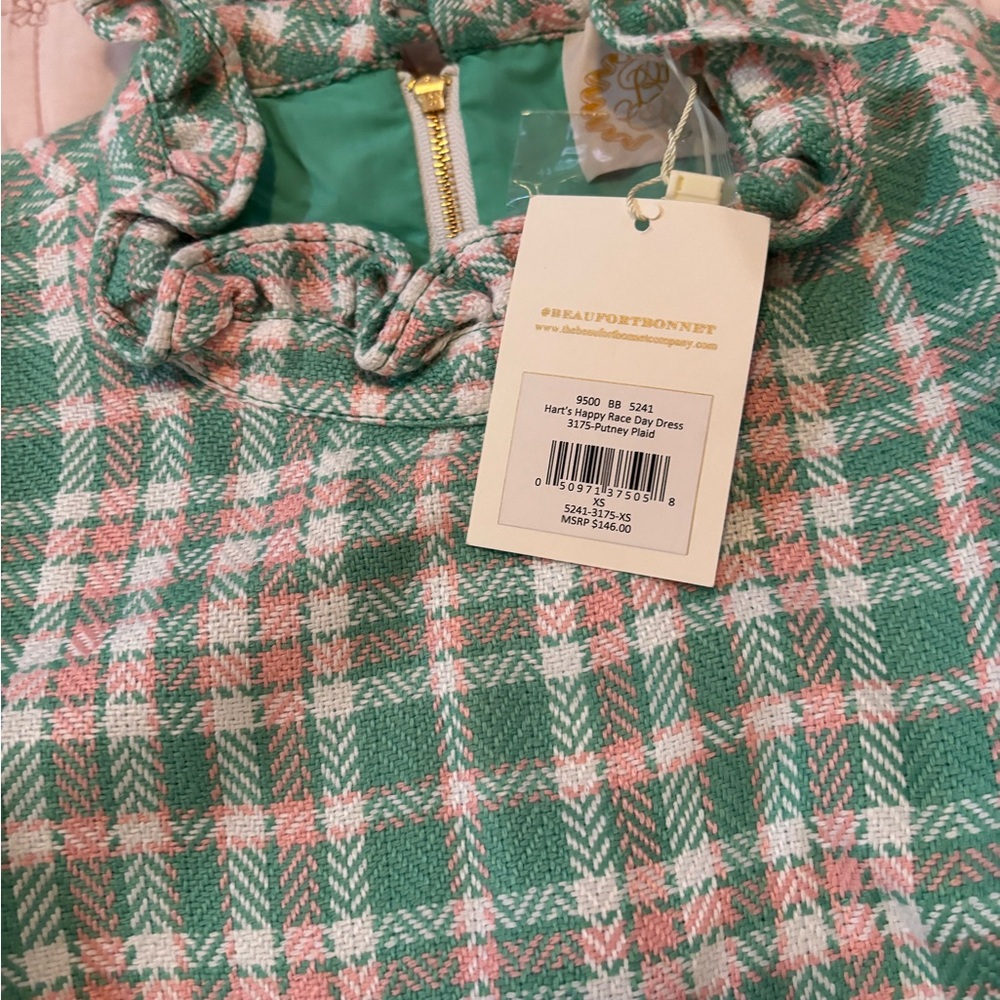 The Beaufort Bonnet Company Green and Pink Plaid Dress - Picture 4 of 4